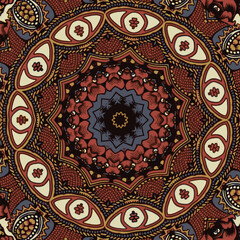 Colorful illustration like a kaleidoscope mandala pattern ornament arabesque