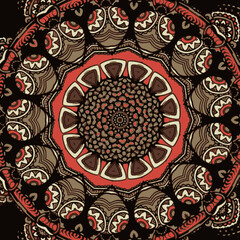 Hand drawn mandala floral mandala in ethnic style (1)