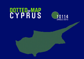dotted map of cyprus