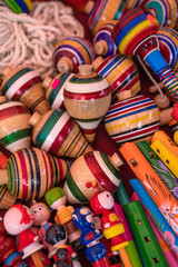 Fototapeta na wymiar traditional colorful mexican toys in a market