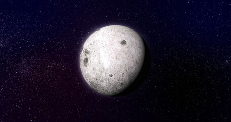 Naklejka premium Image of moon in black space