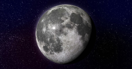Fototapeta na wymiar Image of moon in black space