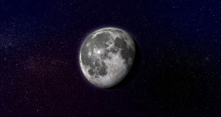 Obraz premium Image of moon in black space