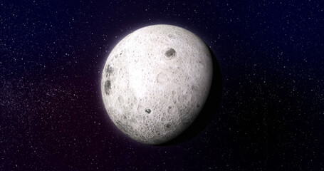 Naklejka premium Image of moon in black space