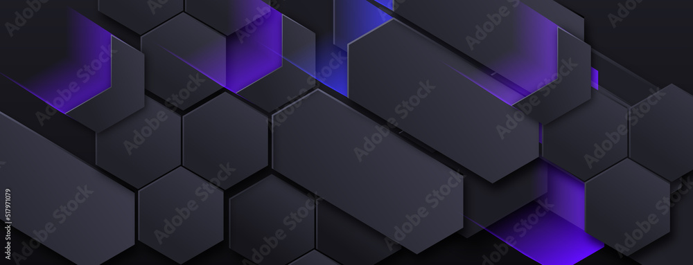 Poster futuristic hexagonal motion abstract presentation template isolated vector