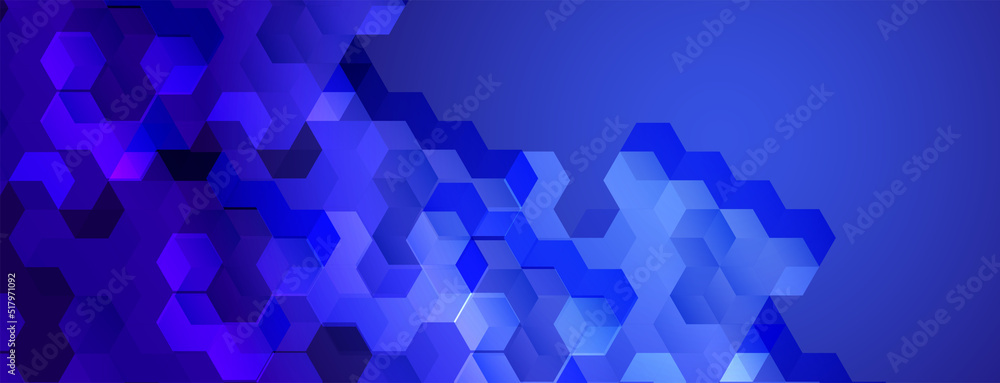 Poster futuristic hexagonal light blue motion abstract presentation template isolated vector