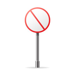 Traffic sign illustration, Not Allowed Sign, isolated on the white, illustration vector