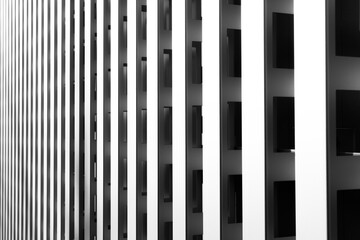 Black and white abstract shot of a building facade