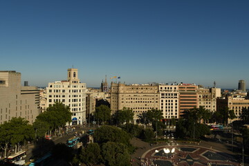 La place espagne au centre de barcelone 