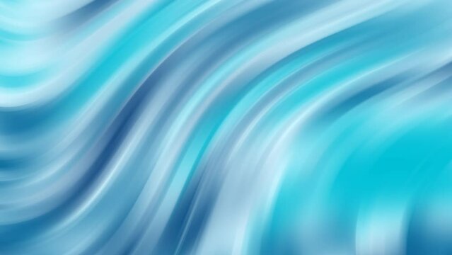 Abstract blue gradient animated background. Pattern movement of chaotic wave of lines, stripes. Rays of light. Sea surface. Screensaver for business, art, technology, science, presentations, logo. 4k