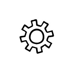 the gear icon. vector simple illustration