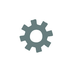 the gear icon. vector simple illustration