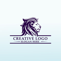 Lion vector logo design template idea