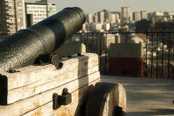 Fototapeta na wymiar Old cannon, Spanish empire. 1