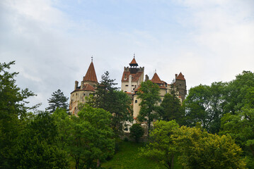 old castle in the forest on the mountain