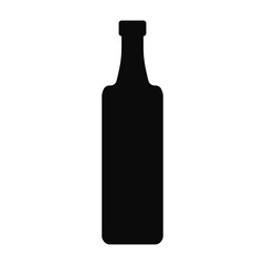 Bottle icon vector black color isolated on white background for plastic recycling sign, container, water, alcohol, beer, lemonade. 10 eps