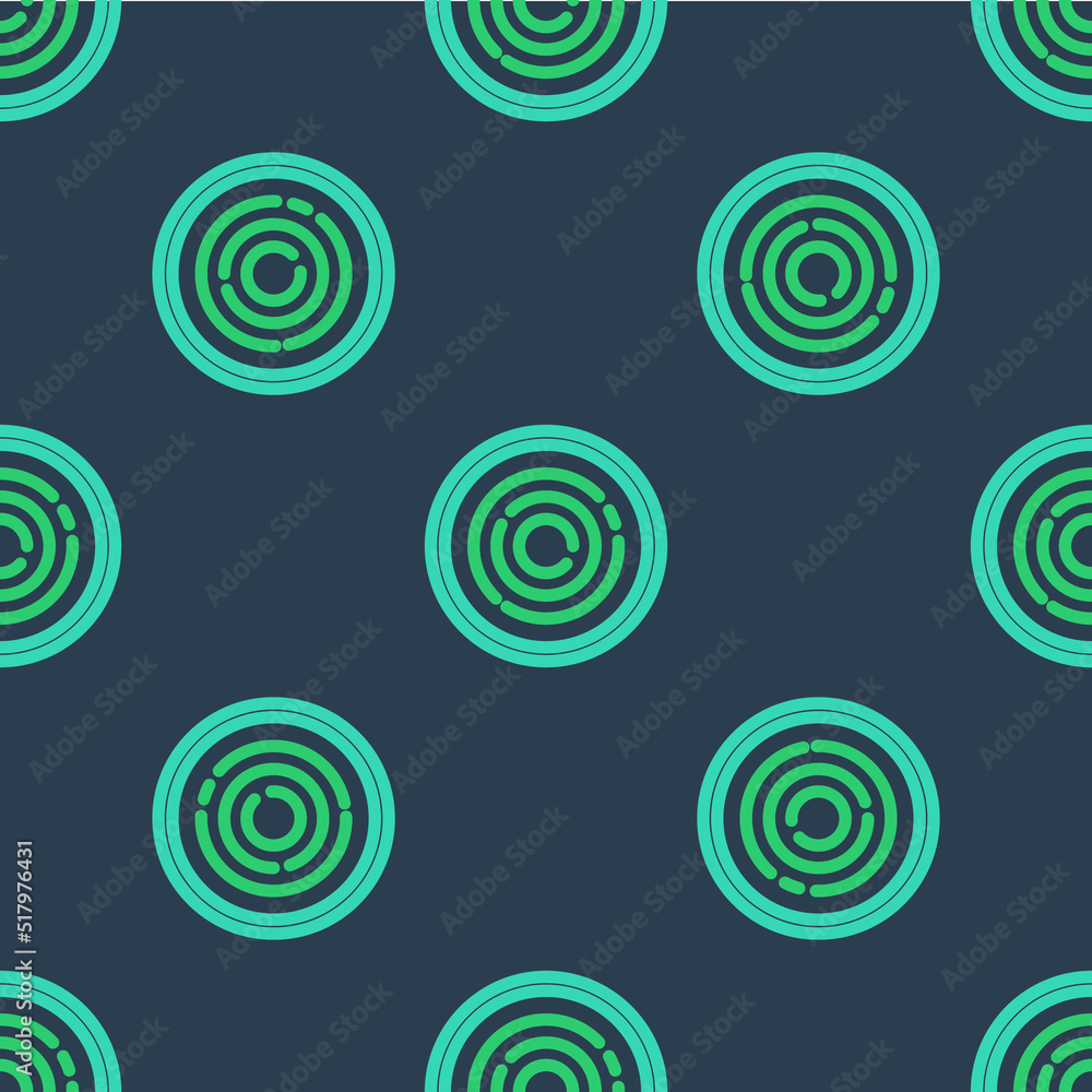 Poster line checker game chips icon isolated seamless pattern on blue background. vector
