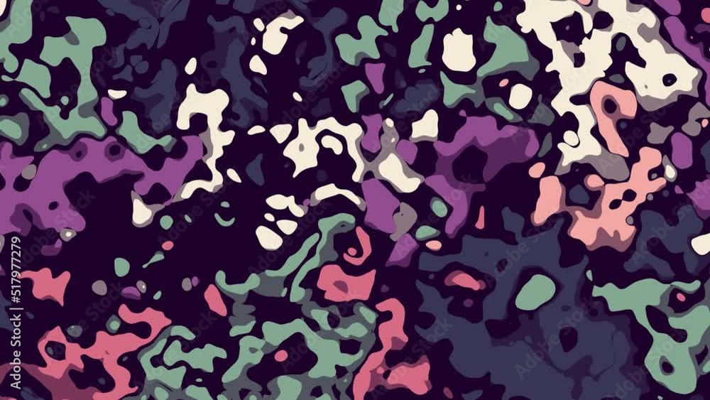 Aufkleber animated color background for logo. pattern of chaotic liquid spots, particles. plexus of fragments.