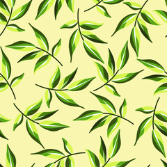 leaf vector seamless pattern 
