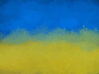 Ukraine flag colors. Symbol of the country. Copy space.