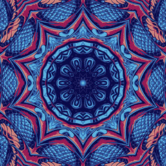 Colorful mandala fractal design background
