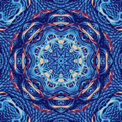 Bohemian mandala fractal background