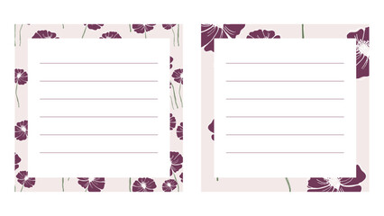 flower sticker notepad - stationery, planner.