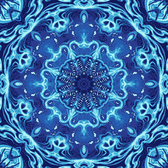 Abstract colorful unique kaleidoscope ethnic black background
