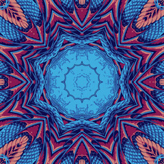 Beautiful lights kaleidoscope pattern background