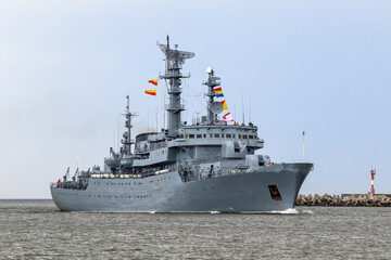 Russian training ship. Baltic sea