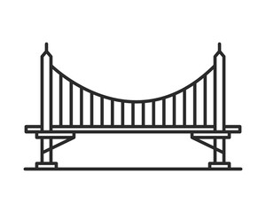 Bridge icon. Flat bridge icon for app and web design.  Vector illustration