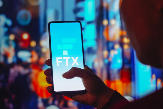July 19, 2022, Brazil. In this photo illustration the FTX Crypto Derivatives Exchange logo seen displayed on a smartphone screen.