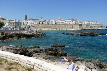 Veduta del lungomare nella città di Monopoli. Sud Italia, Europa