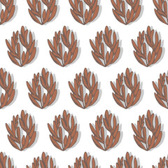 autumn branches with leaves seasonal vector seamless pattern