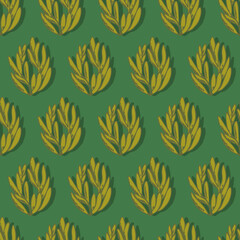 autumn branches with leaves seasonal vector seamless pattern
