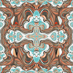 Seamless pattern with mandalas. Abstract multicolored background. Patterns for scarves, tiles, textiles.