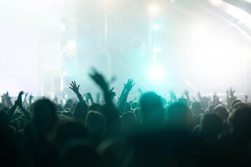 Fototapeta premium crowd at concert - summer music festival