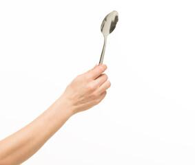 hand holding fork