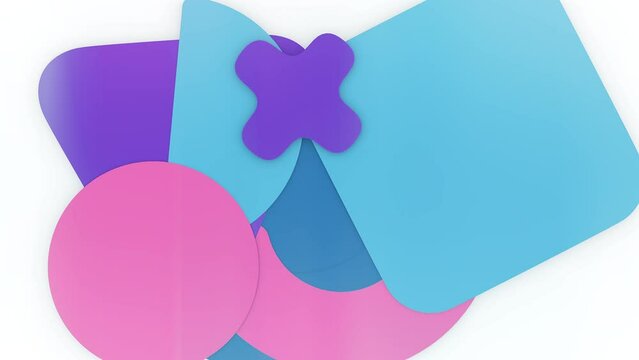 4k 2d abstract flat geometric shapes slideshow template