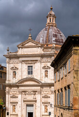 Fototapeta na wymiar Insigne Collegiata di Santa Maria Church in Siena, Italy