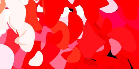 Light red vector backdrop with chaotic shapes.