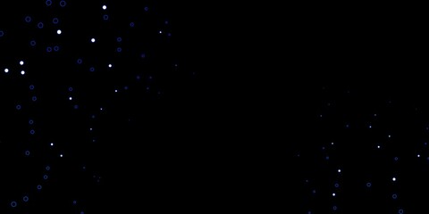 Dark BLUE vector background with bubbles.