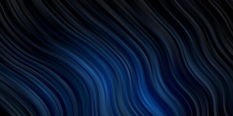 Dark BLUE vector texture with curves.
