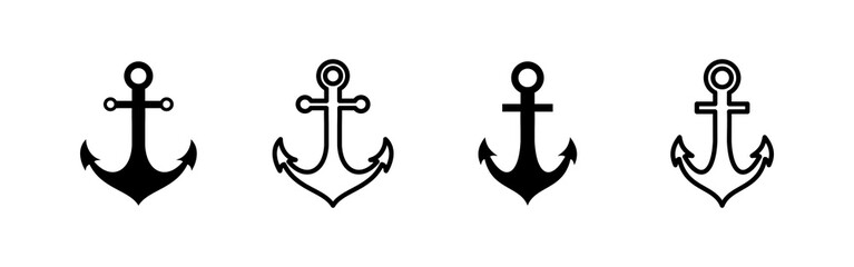 Anchor icon vector. Anchor sign and symbol. Anchor marine icon.