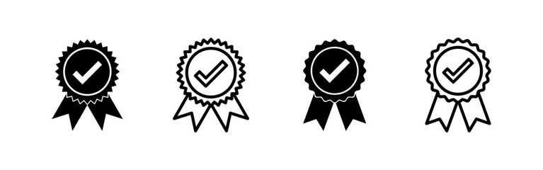 Approved icon vector. Certified Medal Icon