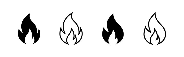 Fire icon vector. fire sign and symbol