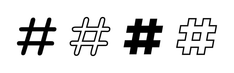 Hashtag icon vector. hashtag sign and symbol