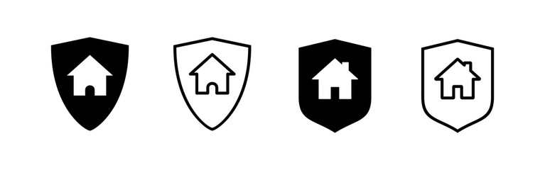 house insurance icon vector. house protection sign and symbol