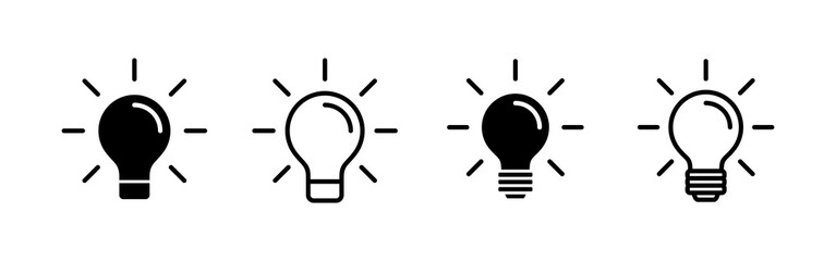 Lamp icon vector. Light bulb sign and symbol. idea symbol.