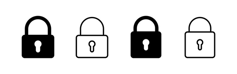 Lock icon vector. Padlock sign and symbol. Encryption icon. Security symbol
